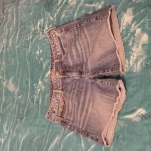 American Eagle Long length Denim Cutoff Shorts Size 12